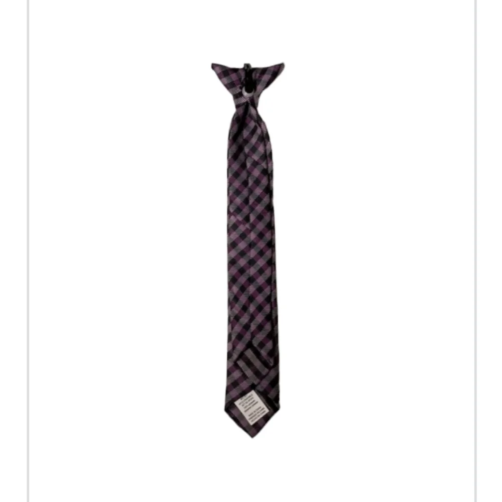 Purple and Black Striped Clip On Boys Tie for Boy 2-5 Years Old
